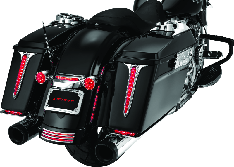 Kuryakyn Curved License Plate Mount Chrome - Powersports Haven