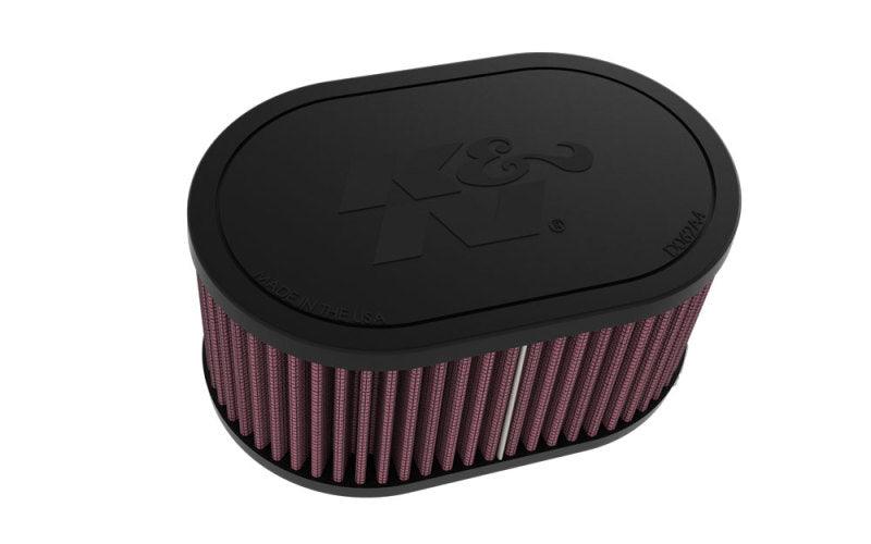 K&N 2-1/8in DUAL FLG 6-1/4 X 4inOD 3inH Universal Clamp-On Air Filter - Powersports Haven