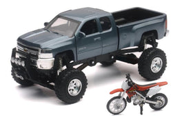 New Ray Toys Chevrolet Silverado with Honda Dirt Bike/ Scale - 1:32 - Powersports Haven