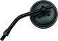 BikeMaster 3in Adjustable Round Mirror 10mm - Each - Black - Powersports Haven