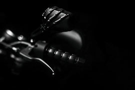 Kuryakyn Skeleton Hand Mirrors Black/Black - Powersports Haven