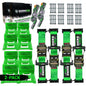 Rhino USA Utv Wheel Chock Tie-Down Kit (4-Wheel Kit) (Green) - Powersports Haven