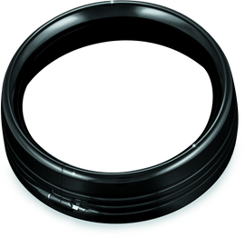 Kuryakyn 7inch Headlamp Trim Ring Gloss Black - Powersports Haven