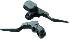 Bikers Choice Black 9/16 Bore Custom Handlebar Control Kit 1 Inch Bar Cable Clutch No Switches - Powersports Haven