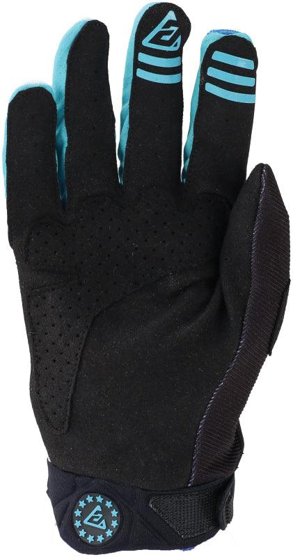 Answer 25 Peak Flo Gloves Black/Blue/White - Medium - Powersports Haven
