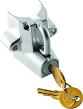 Load image into Gallery viewer, Bikers Choice Chrome Motorcycle Helmet Lock Fits 7/8 - 1 1/4 Tubing - Powersports Haven