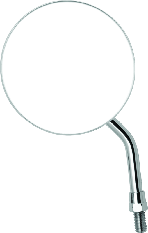 BikeMaster 4in Adjustable Round Mirror 10mm - Each - Chrome - Powersports Haven