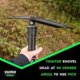 Rhino USA Folding Recovery Shovel W/Pick - Powersports Haven