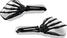 Load image into Gallery viewer, Kuryakyn Skeleton Hand Mirrors Black/Chrome - Powersports Haven