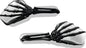 Kuryakyn Skeleton Hand Mirrors Black/Chrome - Powersports Haven