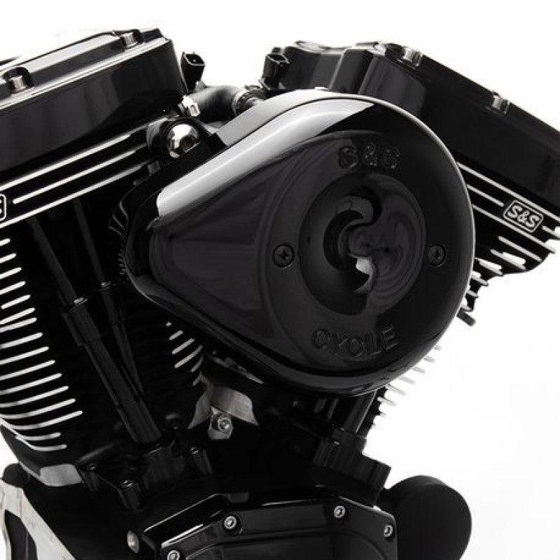 S&S Cycle 08-17 Touring/16-17 Softails Models Stealth Air Cleaner Kit w/ Black Teardrop Cover - Powersports Haven