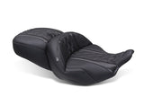 Mustang 2023-2025 Harley CVO Road Glide (ST) Super Touring Deluxe Diamond One-Piece, 2 UP Black