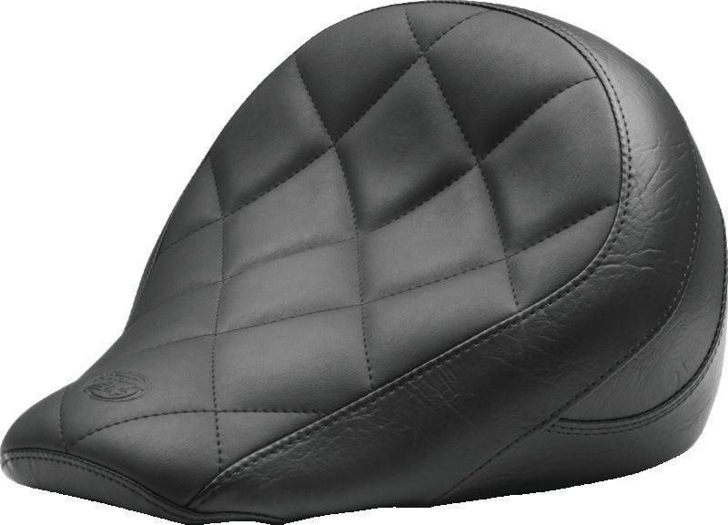 Mustang 18-21 Indian Scout Bobber Standard Touring Solo Seat Diamond Stitch - Black - Powersports Haven