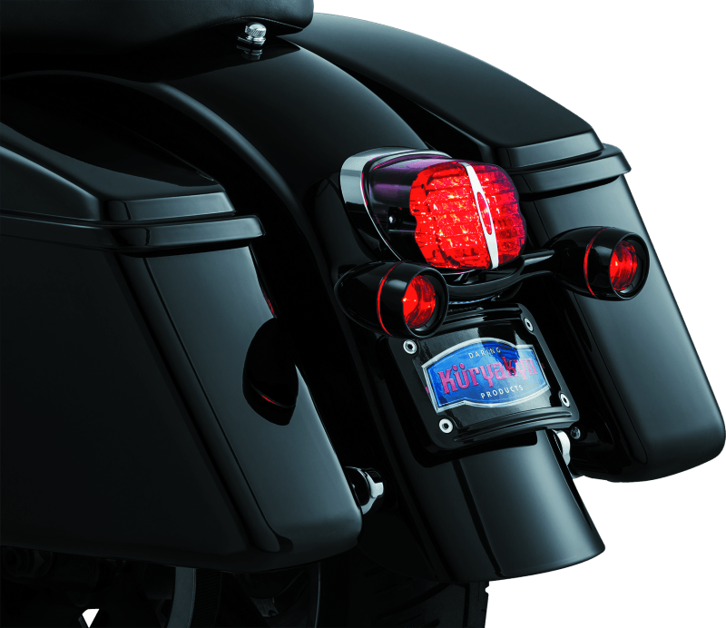 Kuryakyn Bullet Light Rear Turn Signal Bar Gloss Black - Powersports Haven