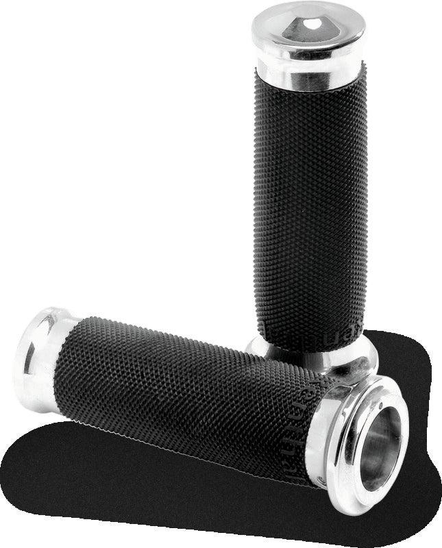 Performance Machine Contour Renthal Wrapped Grips - Chrome - Powersports Haven