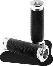 Performance Machine Contour Renthal Wrapped Grips - Chrome - Powersports Haven