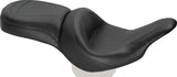 Mustang 00-15 Harley Softail Std Rear Tire Wide Touring Solo Seat w/Driver Backrest w/Studs - Black