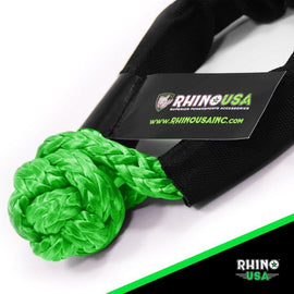 Rhino USA Synthetic Soft Shackle (2Pk 3/8InX22In) (Green) - Powersports Haven