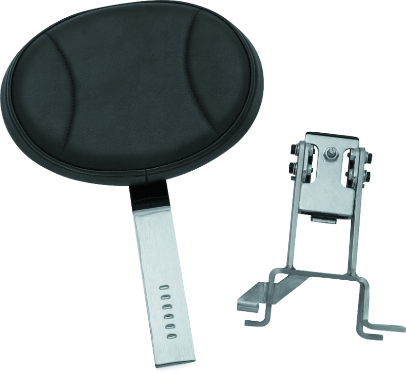 Kuryakyn Plug-N-Go Driver Backrest 14-Up Indian Black Pad, Chrome - Powersports Haven