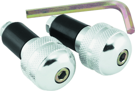 BikeMaster Anti Vibration Bar Ends - Silver - Powersports Haven