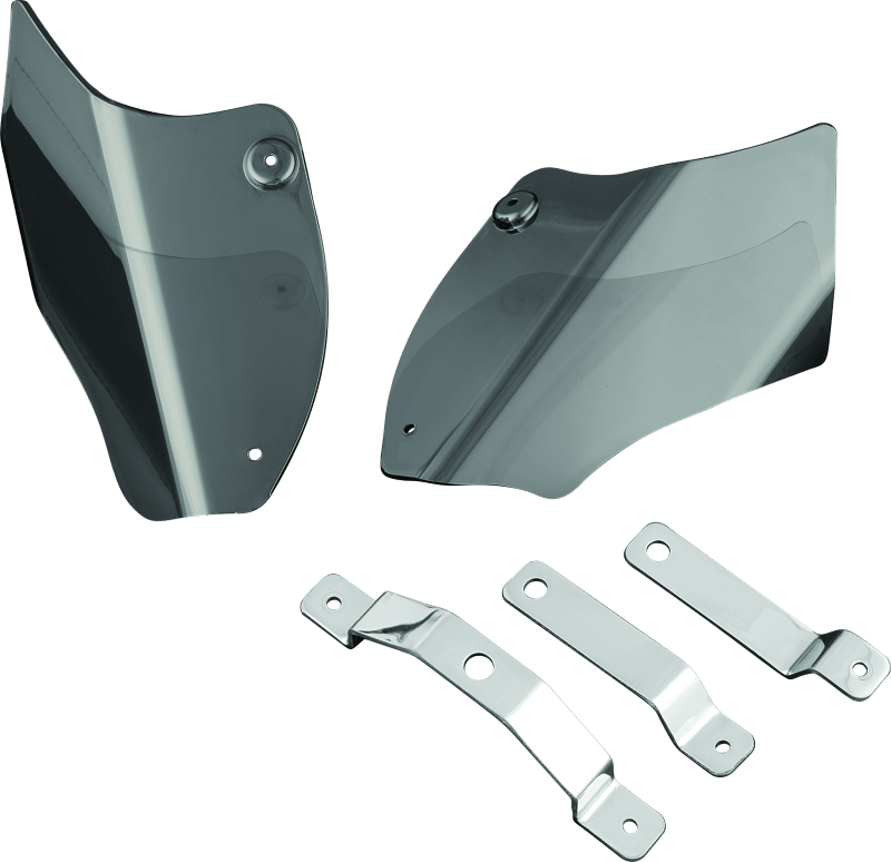 Kuryakyn Saddle Shields Heat Deflectors 00-17 Softail Smoke - Powersports Haven