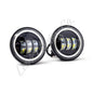 Letric Lighting 4.5in Passing Lamps W/Halo Blk - Powersports Haven