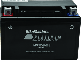BikeMaster AGM Battery - MS12-9-BS - Powersports Haven