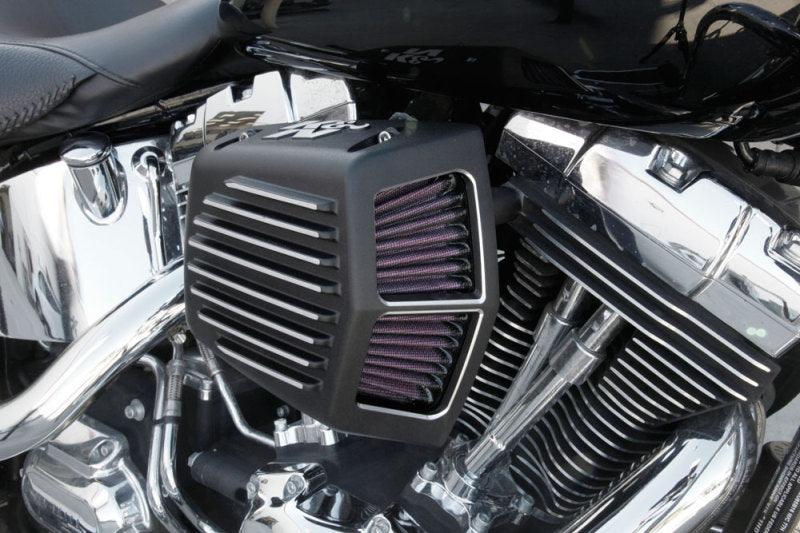 K&N Street Metal Intake System for 01-16 Harley Davidson Softail/Dyna - Shaker Black - Powersports Haven