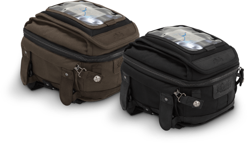 Burly Brand Voyager Tank / Tail Bag - Dark Oak - Powersports Haven