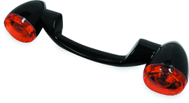 Bikers Choice 91-08 Touring 86-17 FLST Narrow Black Rear Turn Signal Bar Kit W/Amber Lens - Powersports Haven
