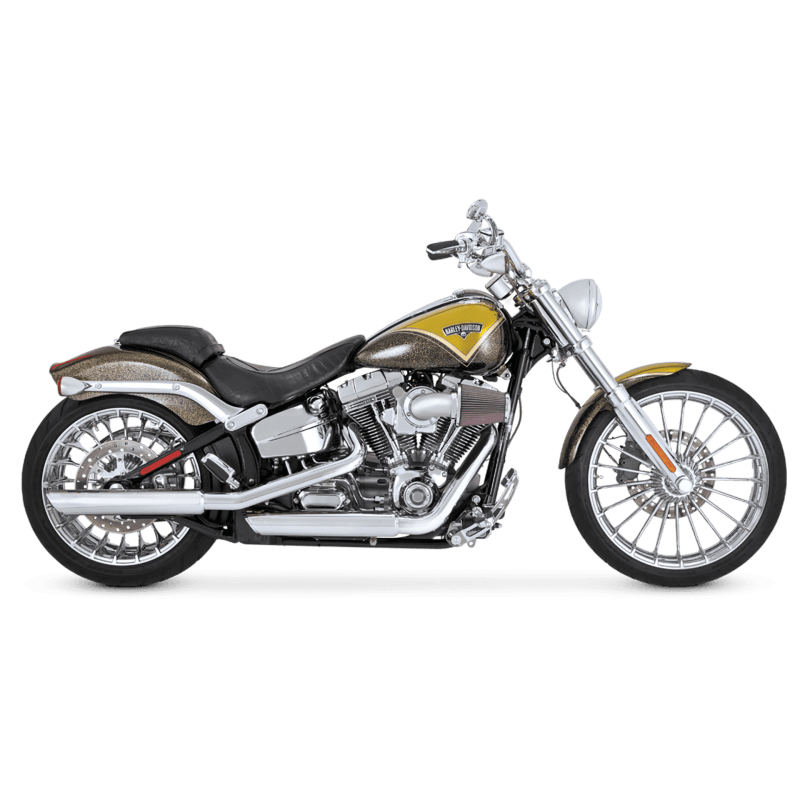 Vance & Hines HD Dyna 91-17 3In Twin Slash Slip PCX Slip-On Exhaust - Powersports Haven