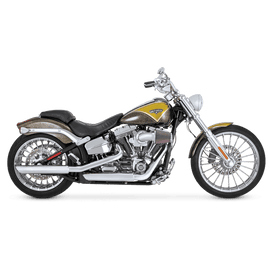 Vance & Hines HD Dyna 91-17 3In Twin Slash Slip PCX Slip-On Exhaust - Powersports Haven