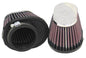 K&N Universal Chrome Filter 2 1/8in FLG / 4in x 3in Bottom / 2in Top / 2 3/4in Height (2 Per Box) - Powersports Haven