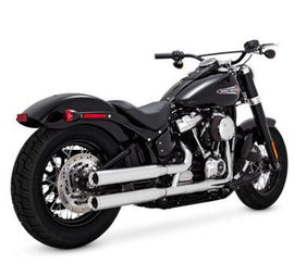 Vance & Hines HD Softail 18-22 Eliminator S/OS Chrome Slip-On Exhaust - Powersports Haven