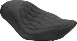 Mustang 04-21 Harley Sportster Wide Tripper Solo Seat Diamond Stitch - Black - Powersports Haven