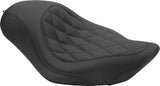 Mustang 04-21 Harley Sportster Wide Tripper Solo Seat Diamond Stitch - Black