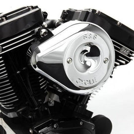 S&S Cycle 01-15 Fuel-Injected Softail Stealth Air Cleaner Kit w/ Chrome Teardrop Cover - Powersports Haven