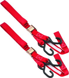 BikeMaster Tiedown 1-1/2 Integrated Softhook - Red - Powersports Haven