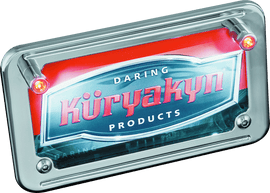 Kuryakyn LED License Plate Light With Red Accent Light Universal Chrome - Powersports Haven