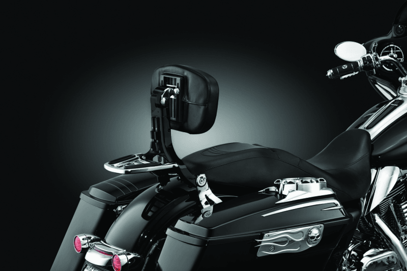 Kuryakyn Multi-Purpose Backrest Black & Chrome - Powersports Haven