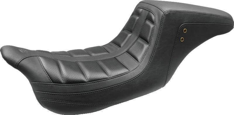 Mustang 97-07 Harley Rd King,06-07 Str Glide,00-05 Eagle Wide Tripper Solo Seat - Brown - Powersports Haven