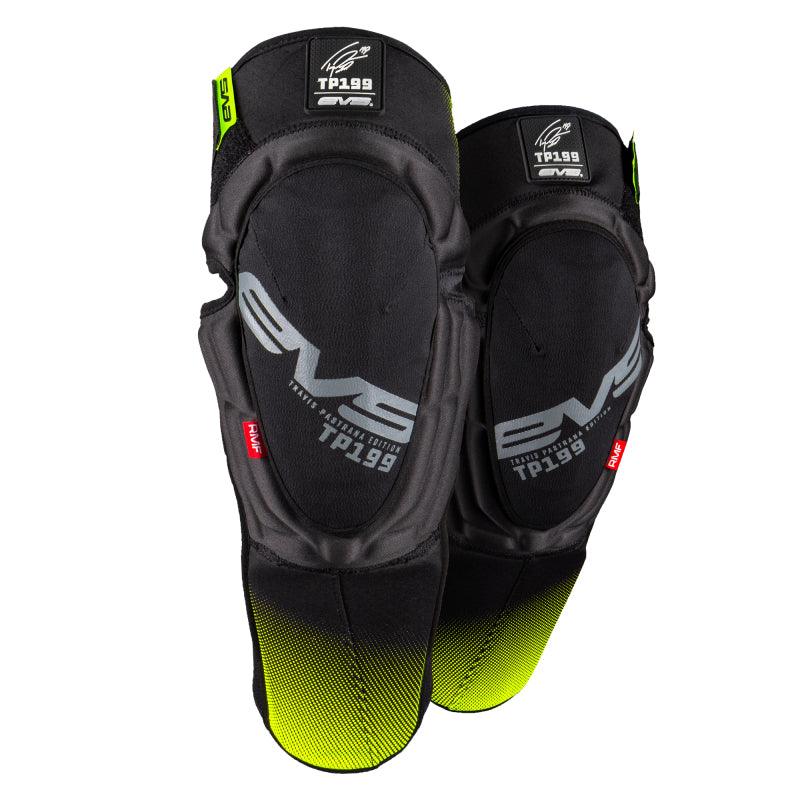 EVS TP199 Knee/Shin Guard Pair Black/Hi Viz - Large/XL - Powersports Haven