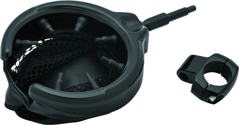 Kuryakyn Drink Holder With Basket 1inch Mount Gloss Black - Powersports Haven