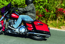 Load image into Gallery viewer, Kuryakyn Tri-Line Saddlebag Hinge Covers Gloss Black - Powersports Haven