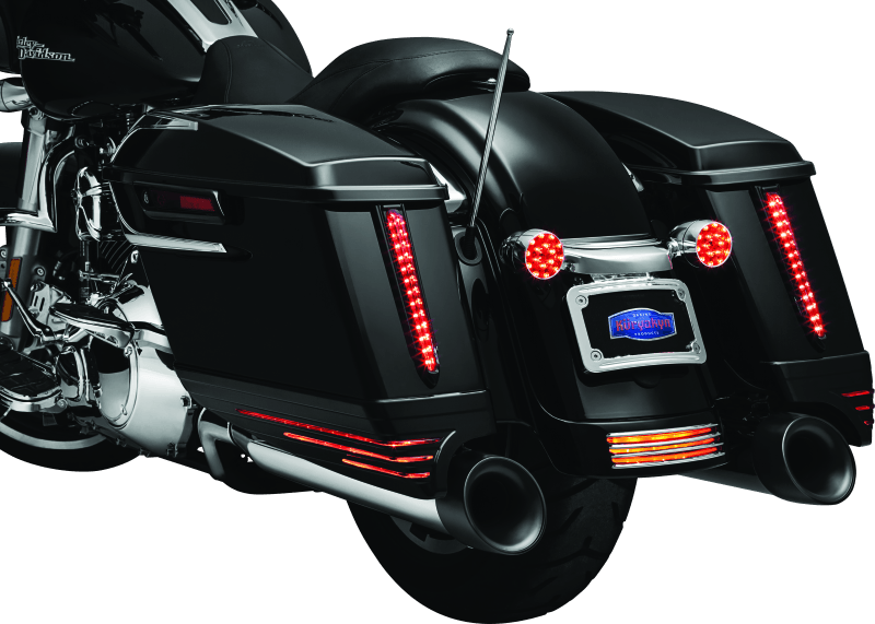 Kuryakyn Curved License Plate Mount Chrome - Powersports Haven