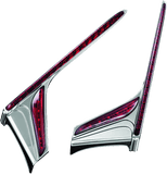 Kuryakyn L.E.D. Vertical Rear Light Strips 12-17 GL1800 Chrome Red Lens
