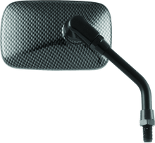 Load image into Gallery viewer, BikeMaster Mini Rectangle Mirror 10mm - Carbon Fiber - Each - Powersports Haven