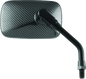 BikeMaster Mini Rectangle Mirror 10mm - Carbon Fiber - Each - Powersports Haven