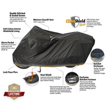 Load image into Gallery viewer, Dowco Cruisers (Small/Large) WeatherAll Plus Ratchet Motorcycle Cover Black - XL - Powersports Haven