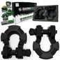 Rhino USA 8T Super Shackle 2-Pack (Matte Black) - Powersports Haven